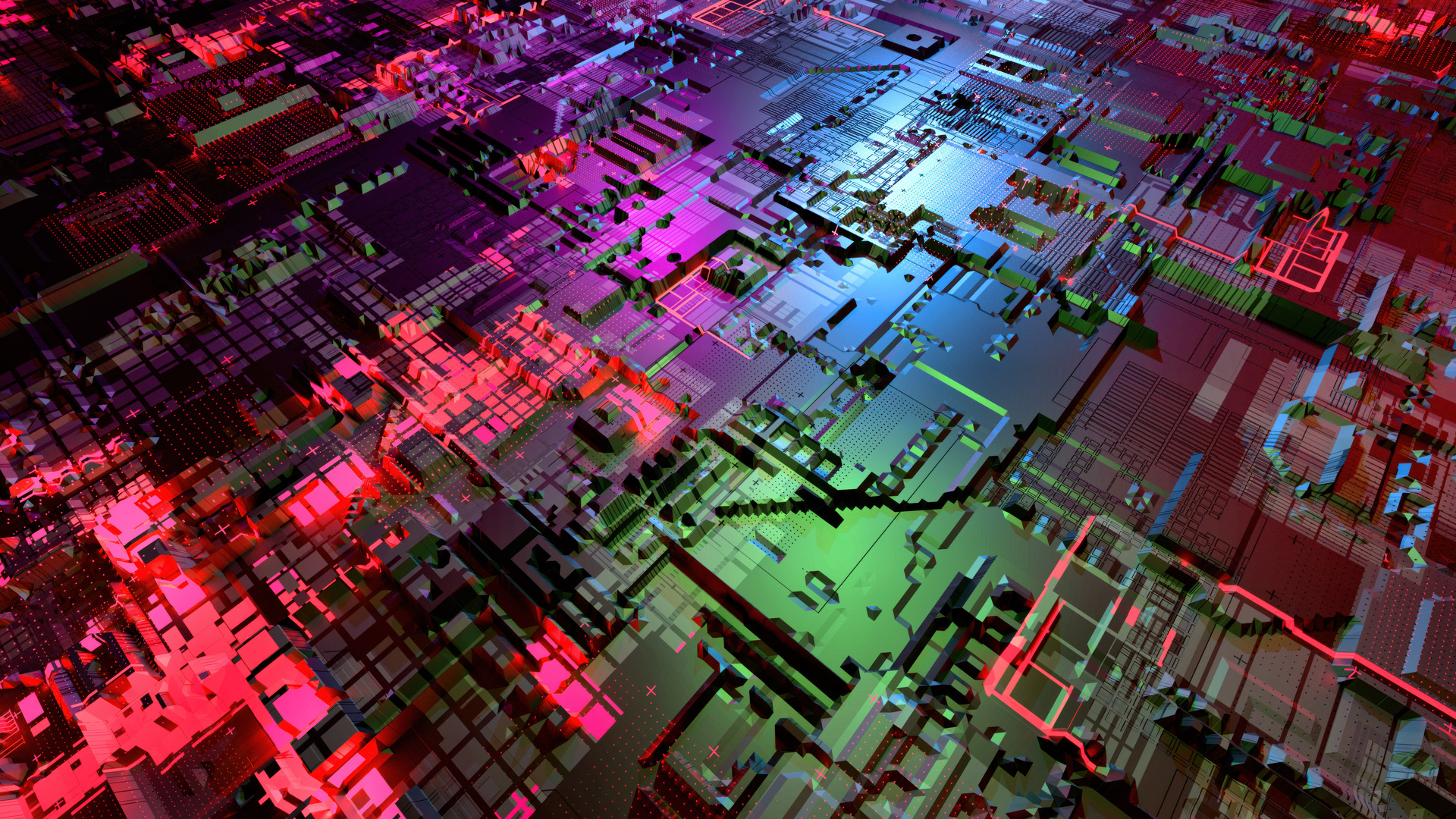 Abstract Cybernetic Motherboard