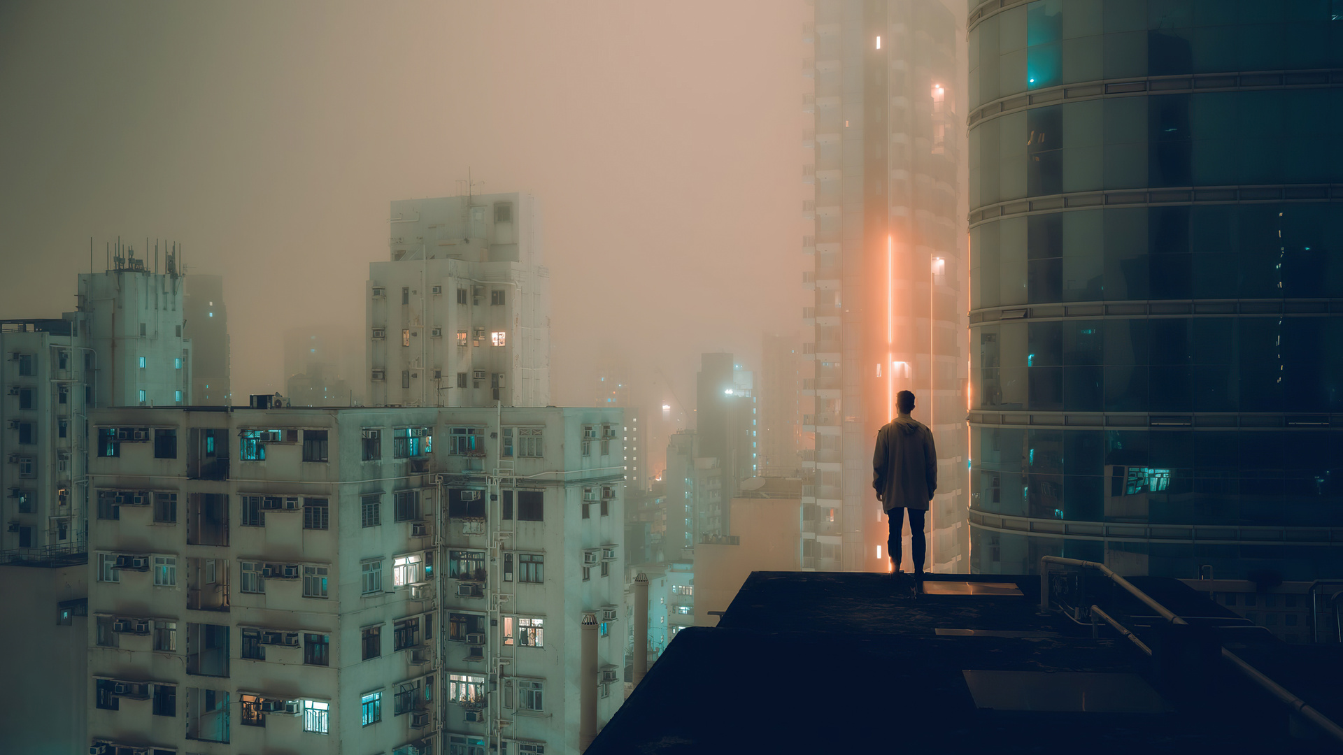 Alone At Rooftop