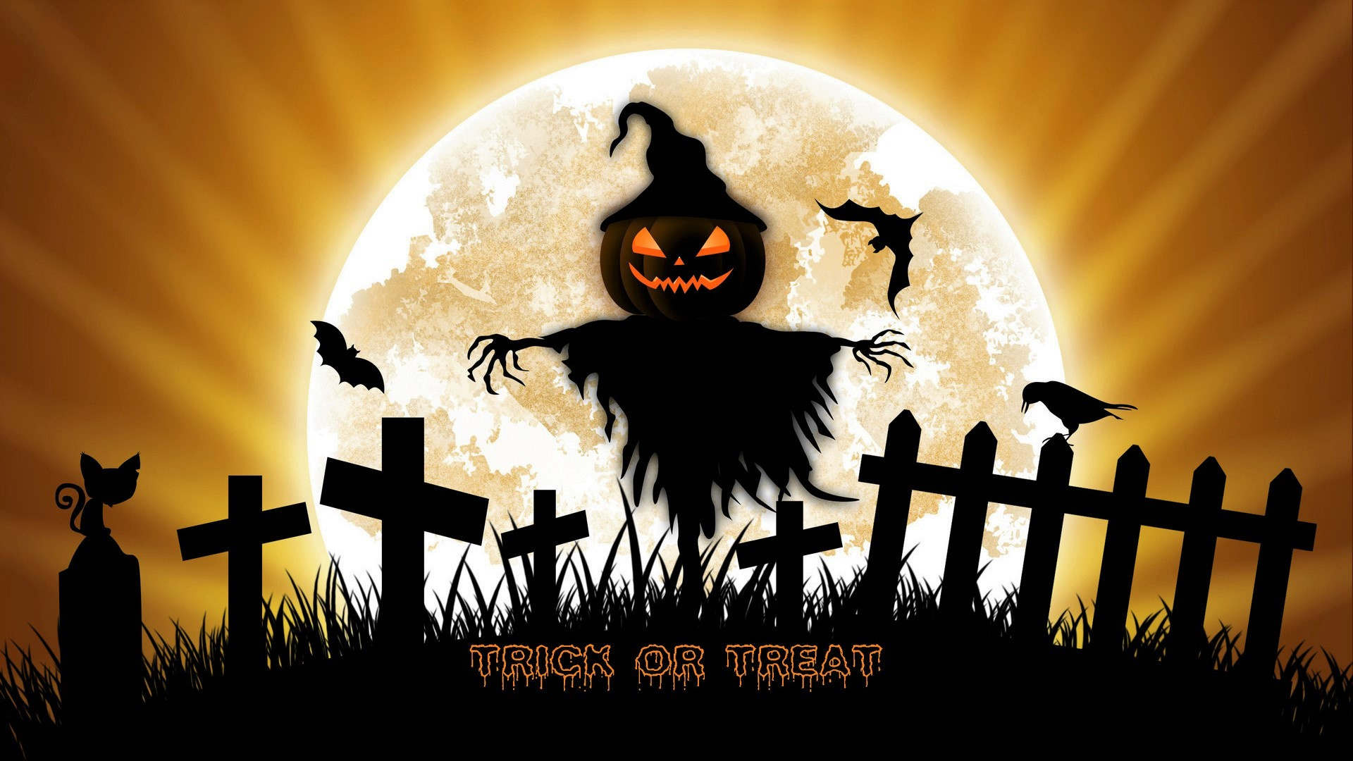 Bat Fence Halloween Holiday Scarecrow