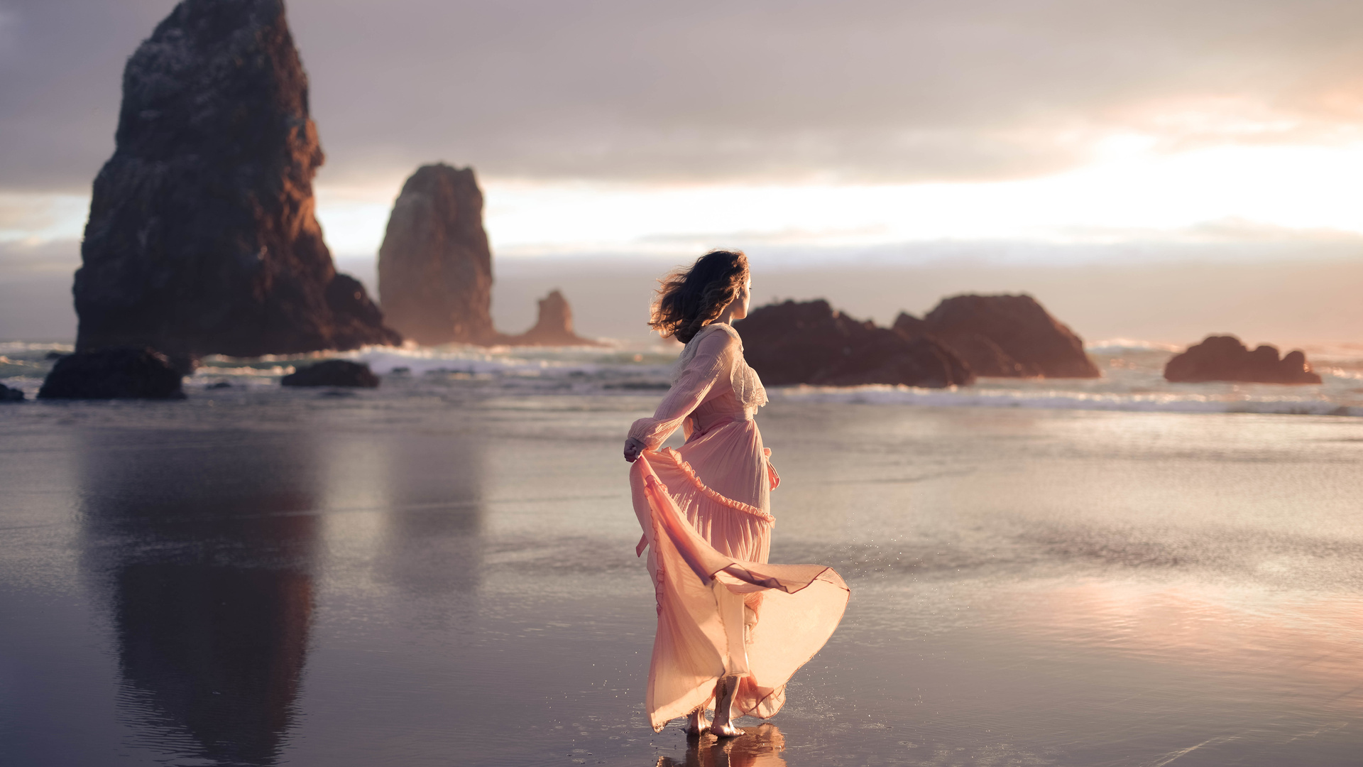 Beach Mood Girl 8k