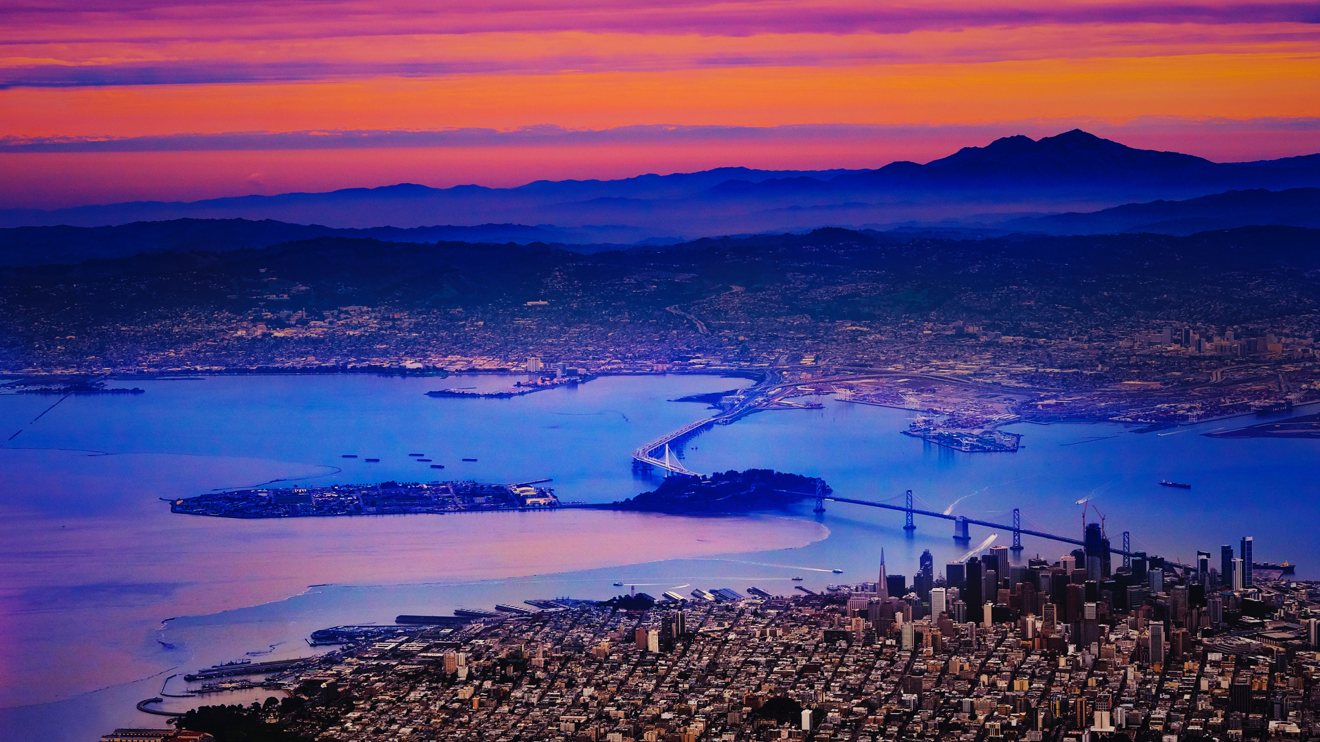 Beautiful City Depth View From Plane 5k