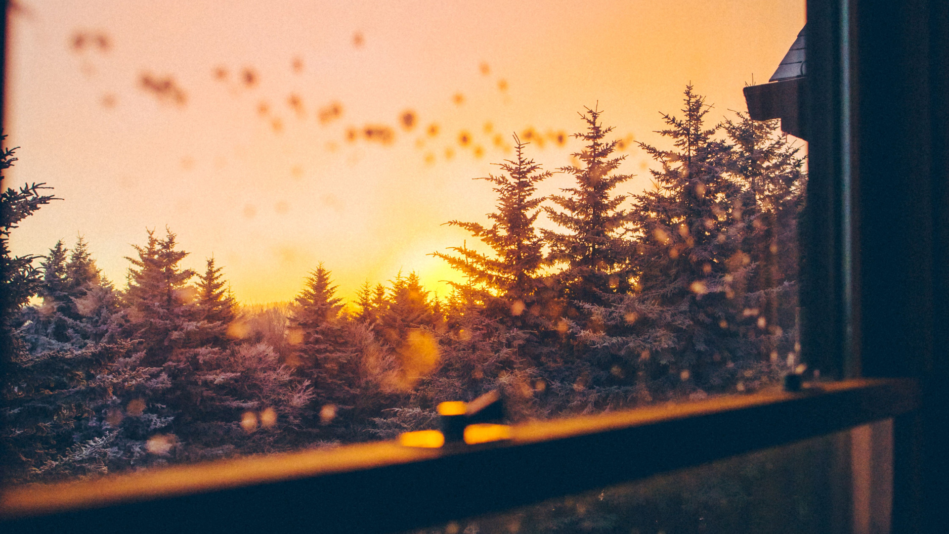 Beautiful Winter View From Window 5k