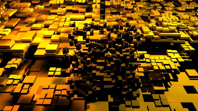 3d Cubes Gold 5k