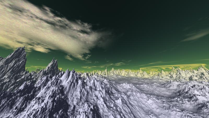 3d Snow Panaromic Mountains