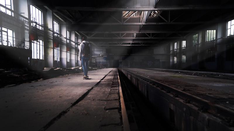 Abandoned Skater Boy