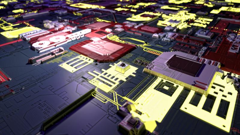Abstract Circuit Board