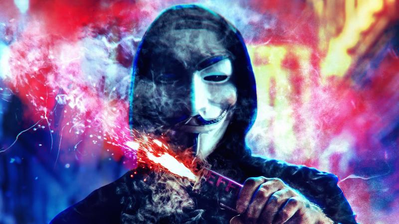 Anonymus With Bomb 4k