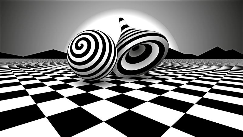 Black White Optical Illusion