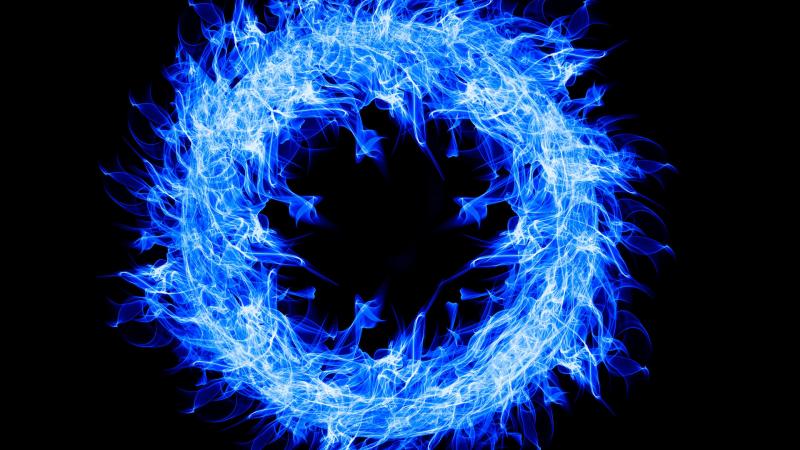Blue Fire Ring 4k