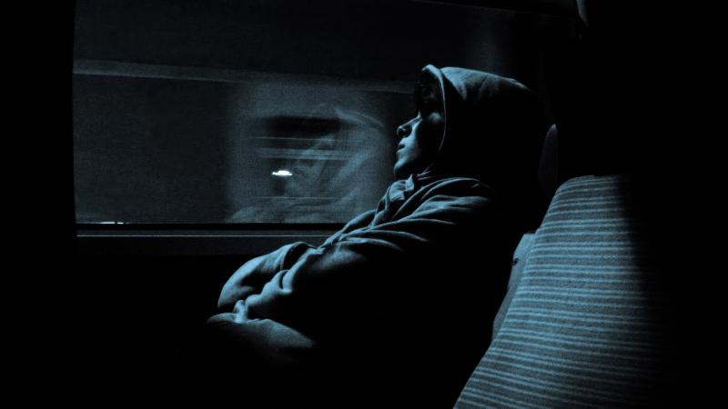 Boy Sitting Night 4k