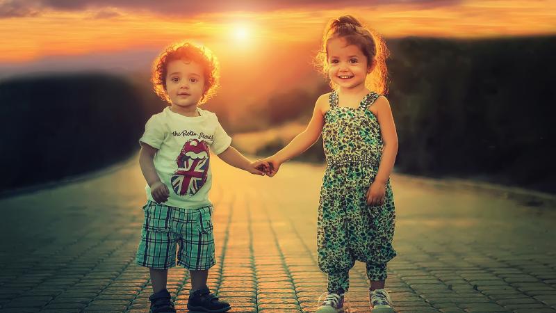 Children Happiness Portrait 5k