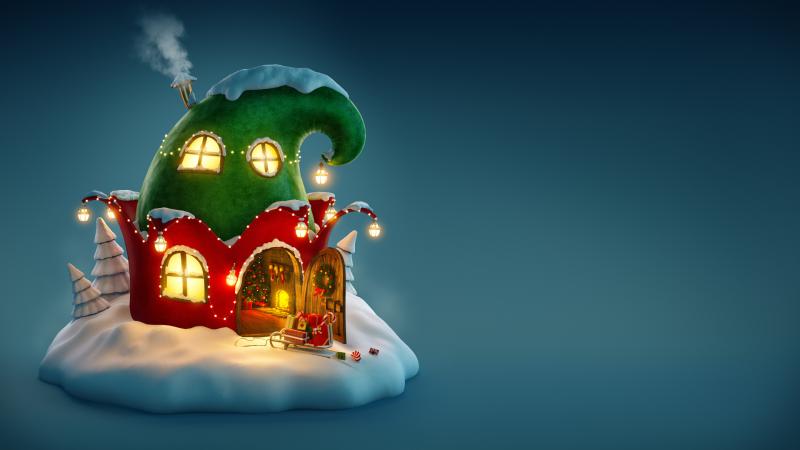 Christmas Fairy House 4k
