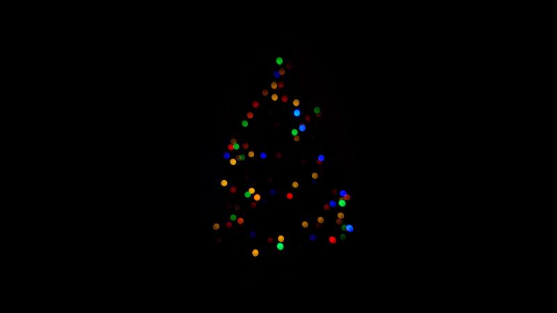 Christmas Tree Minimalism Dark 4k