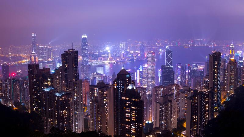 Citylights Tall Buildings Evening View
