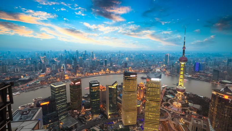 Cityscape Shanghai China Skyscraper 5k