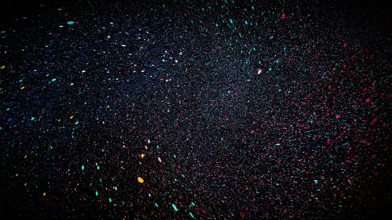 Color Dots Falling Abstract 5k