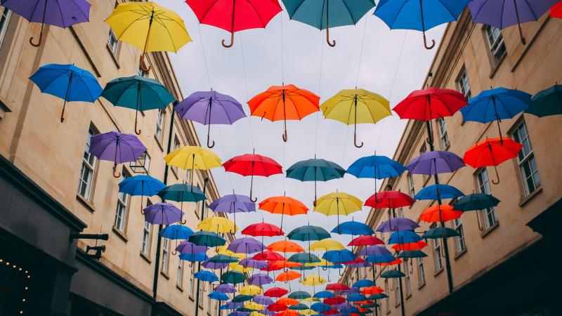 Colorful Umbrella City