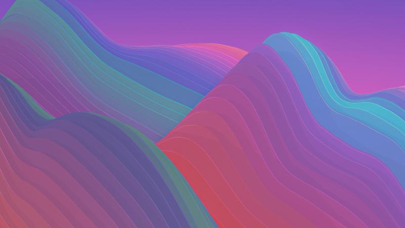 Colorful Wavy Lines 4k