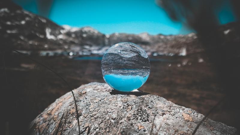 Crystal Bal Transparent Nature Background Reflection 5k