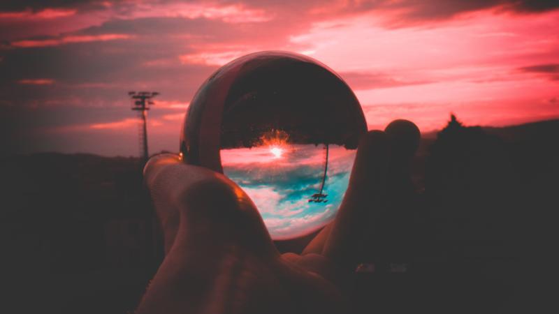 Crystal Clear Glass Ball Photography