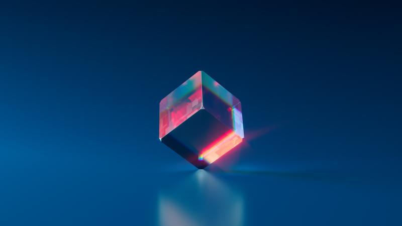 Crytsal Blue Cube 4k