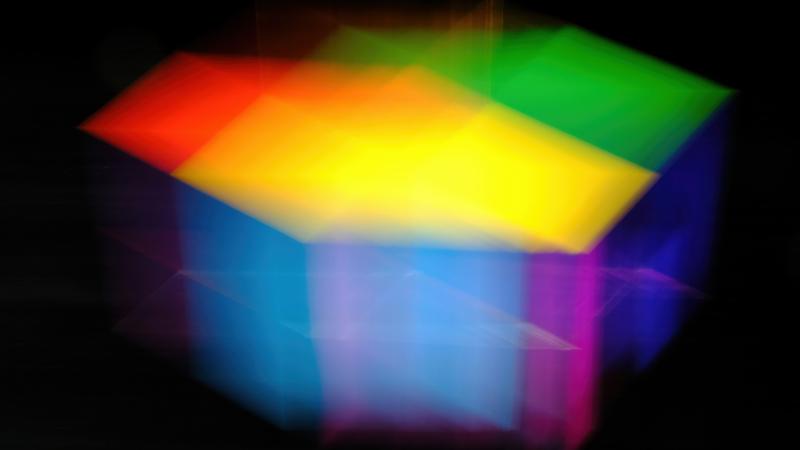 Cube Colorful Abstract Shapes