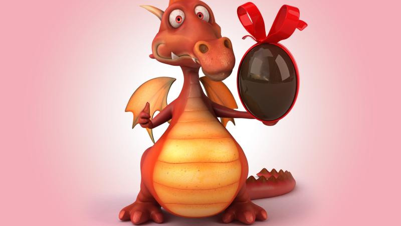 Cute Dragon Easter Eggs 5k
