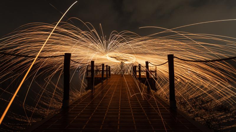 Dock Light Bridge 5k - Wallpaper Download