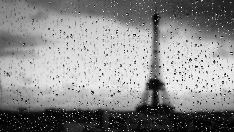 Eiffel Tower Rain Drops