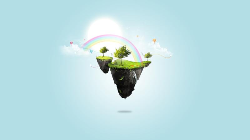 Floating Rainbow Island