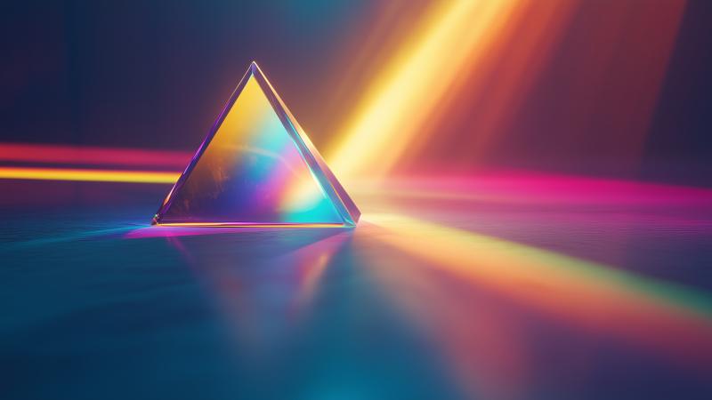Glass Prism Triangle Abstract 5k