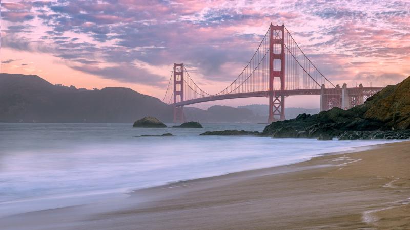 Golden Gate Viewed From Beach
