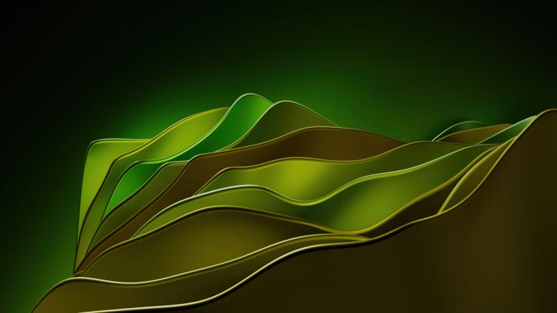 Green Abstract Shape 8k