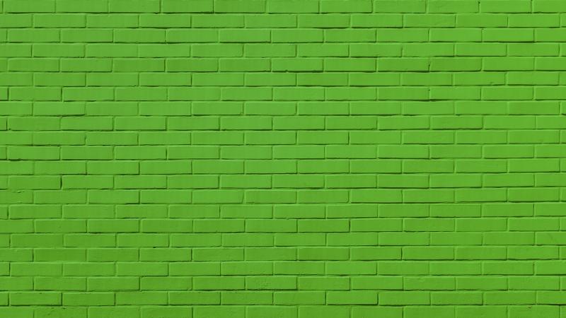 Green Bricks Wall