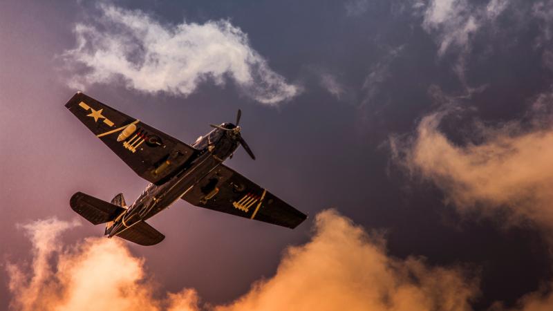 Grumman TBF Avenger Aircraft Sky Clouds 5k