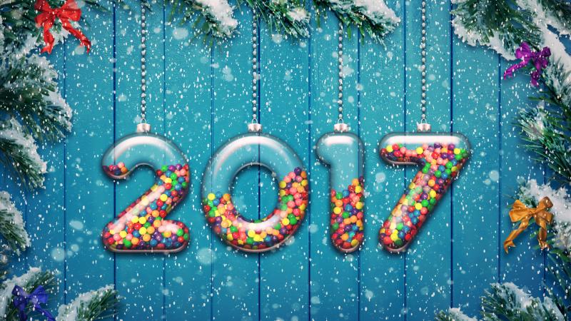 Happy New Year 2017 8k - Wallpaper Download