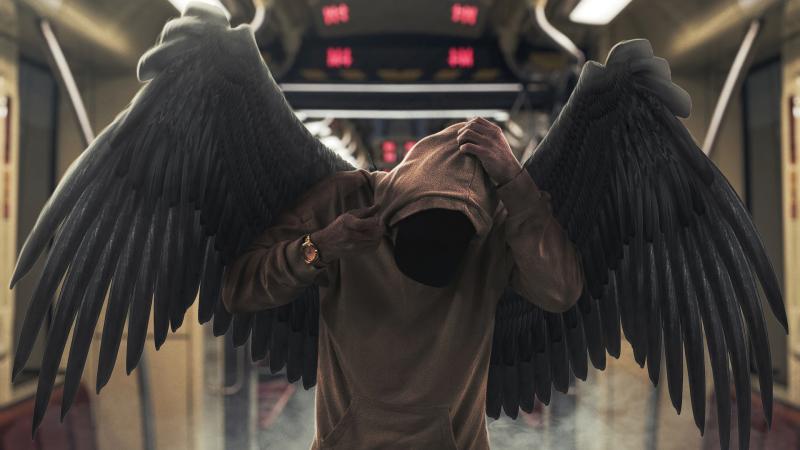 Hoodie Boy Wings 4k