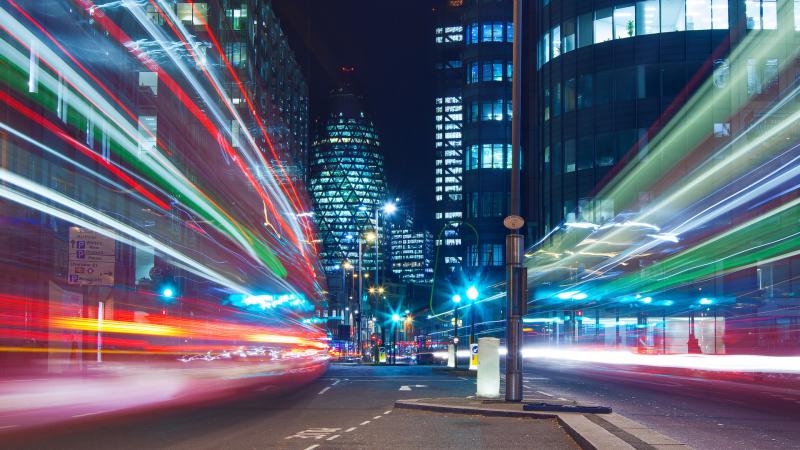 London Light Trails
