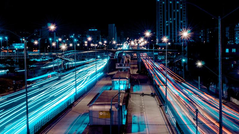Long Exposure Street Cityscape