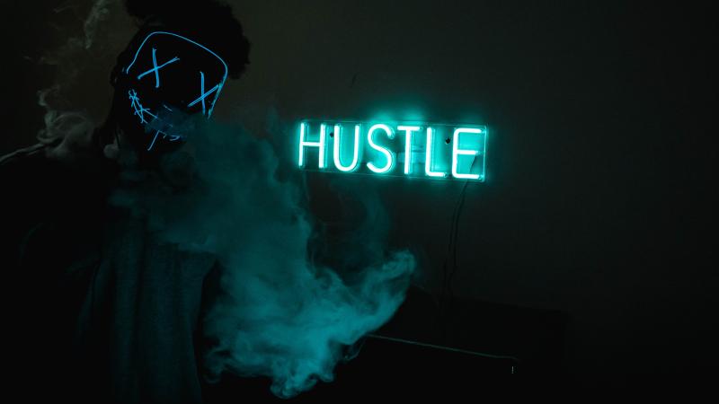 Mask Guy Hustle Neon Concept 5k
