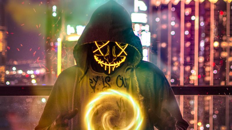 Mask Guy Performing Chakra