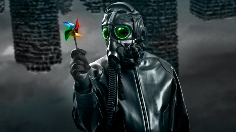 Mask Guy With Paper Fan 4k