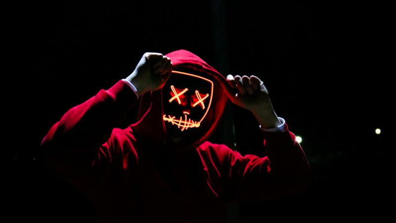 Mask Neon Light Person 5k