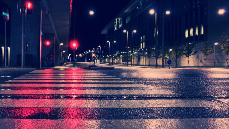 Night City Lights Street 4k