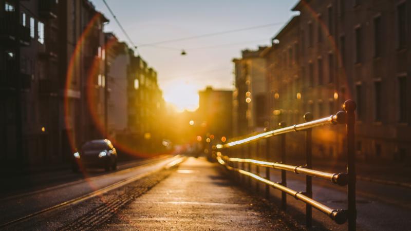 Norway City Sunset Railing 5k