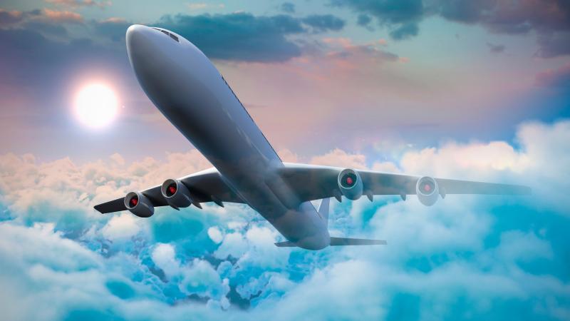 Passenger Airplanes Clouds 5k