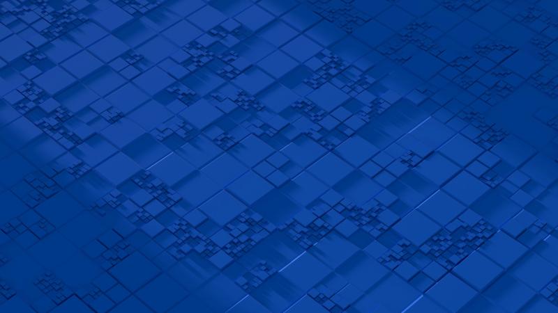 Pattern Of Squares Blue Background