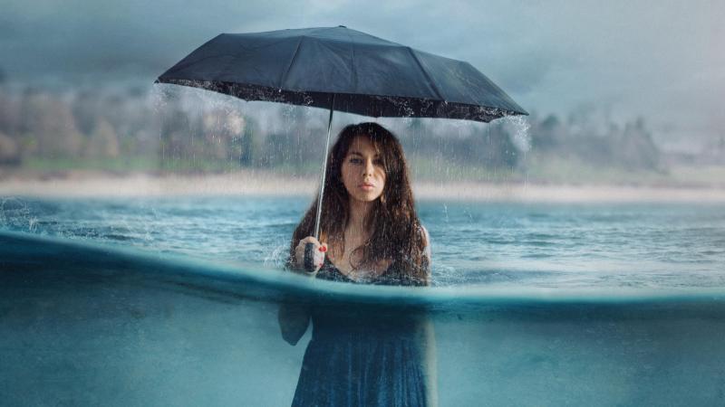 Photography Manipulation Umbrella Girl Women Rain