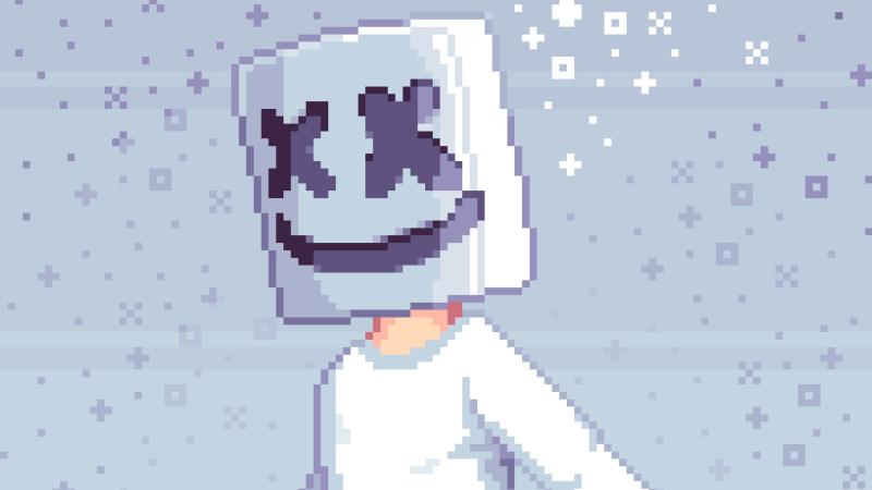 Pixel Marshmello Art