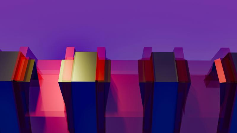 Purple Crowd Abstract